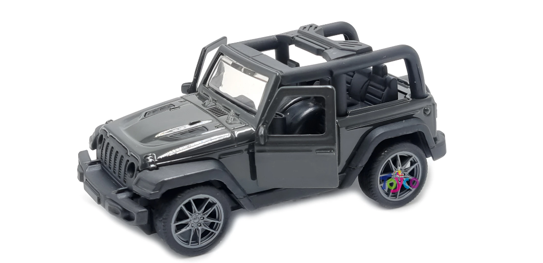 Scale Diecast Metal Mini Open Thar Jeep Toy Car (Open Door & Pull Back) (Multicolor, Pack of: 1