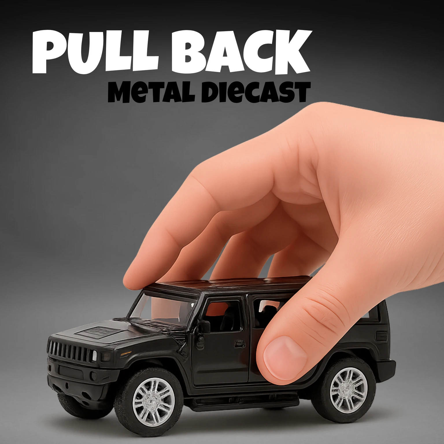 SUV CAR BLACK 1:32 PULLBACK OPENING DOOR (Black, Pack of: 1)