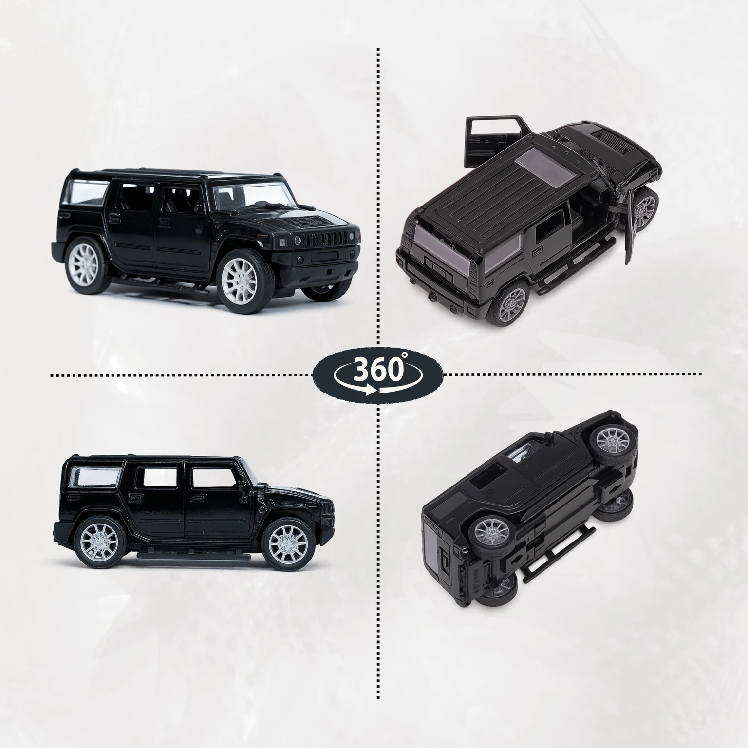 SUV CAR BLACK 1:32 PULLBACK OPENING DOOR (Black, Pack of: 1)