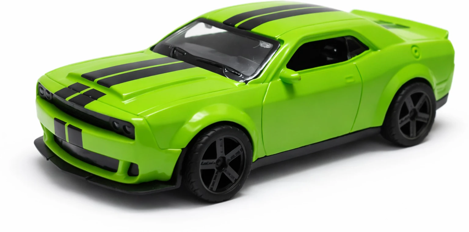 Mustang GT_1:32 scale_Die-cast Metal Toy Car with Openable Bonnet (GREEN,BLACK ) (GREEN,BLACK, Pack of: 1)