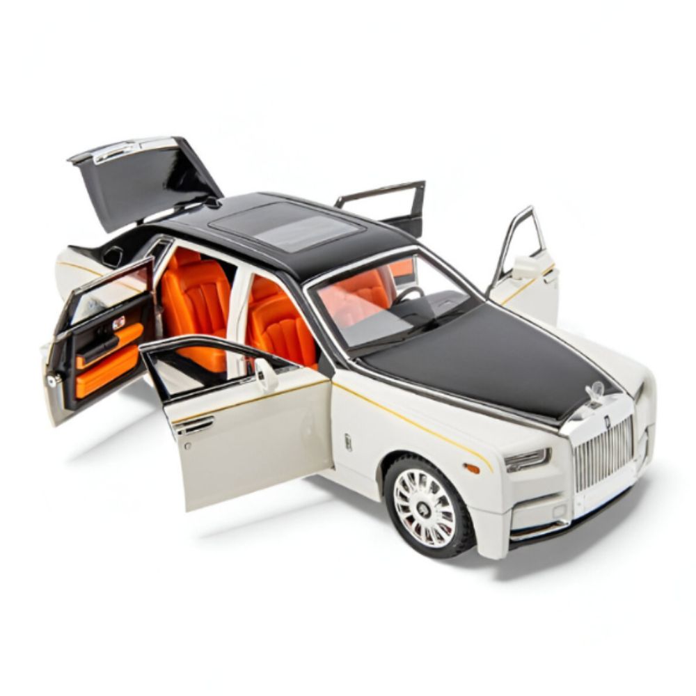 Rolls-Royce Phantom Diecast Model Car 1:18 Scale | Luxury Sedan Toy with Lights & Sound LMI15603 -