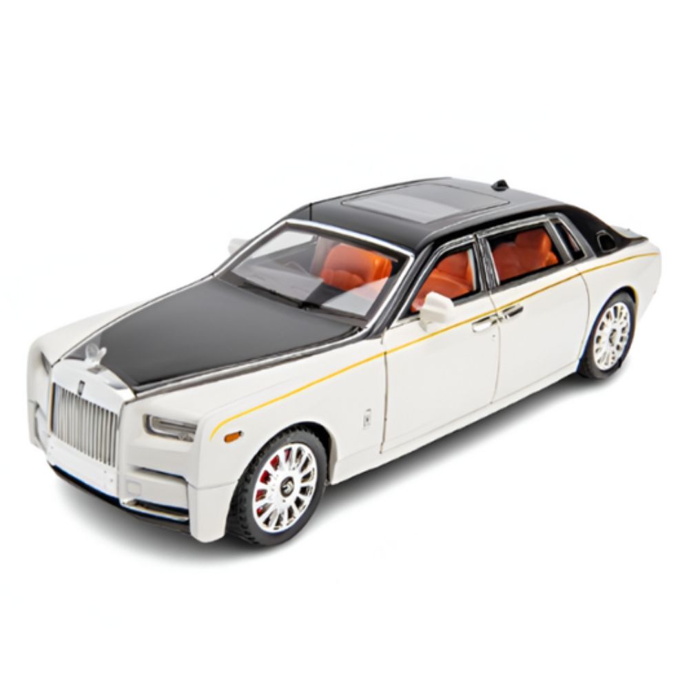 Rolls-Royce Phantom Diecast Model Car 1:18 Scale | Luxury Sedan Toy with Lights & Sound LMI15603 -