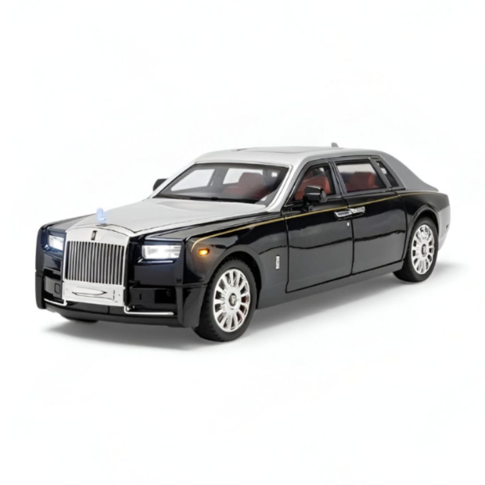 Rolls-Royce Phantom Diecast Model Car 1:18 Scale | Luxury Sedan Toy with Lights & Sound LMI15603 –