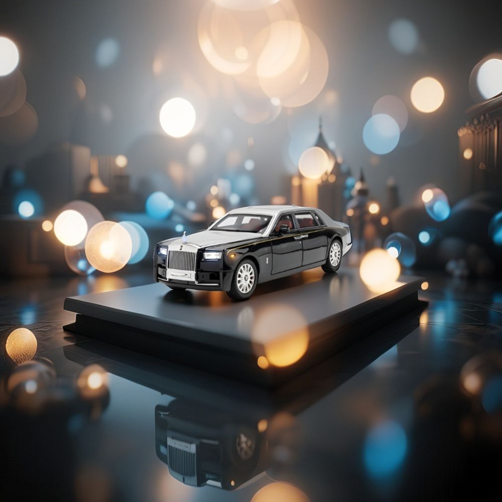 Rolls-Royce Phantom Diecast Model Car 1:18 Scale | Luxury Sedan Toy with Lights & Sound LMI15603 -